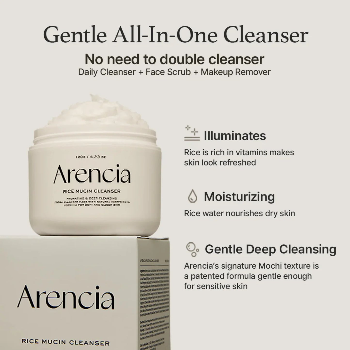 Arencia Rice Mucin Cleanser
