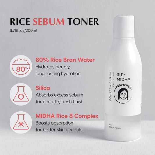Midha Rice Sebum Toner 200ml