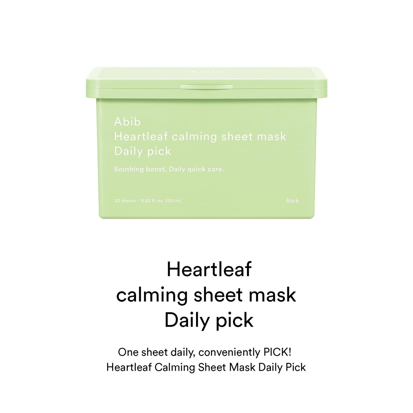 ABIB Heartleaf Sheet Mask Daily Pick [30 Sheets]