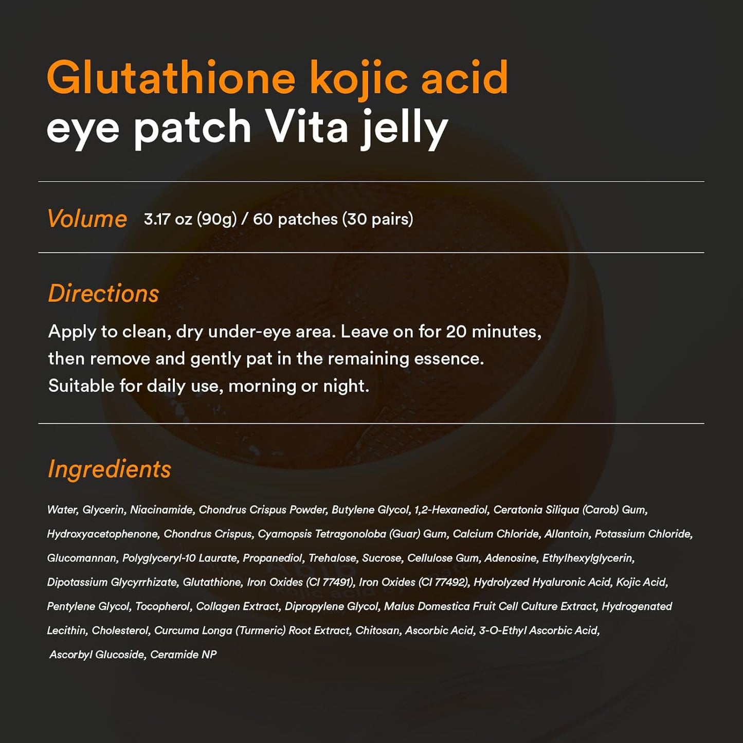 ABIB Glutathione Kojic Acid Eye Patches [60 Patches]
