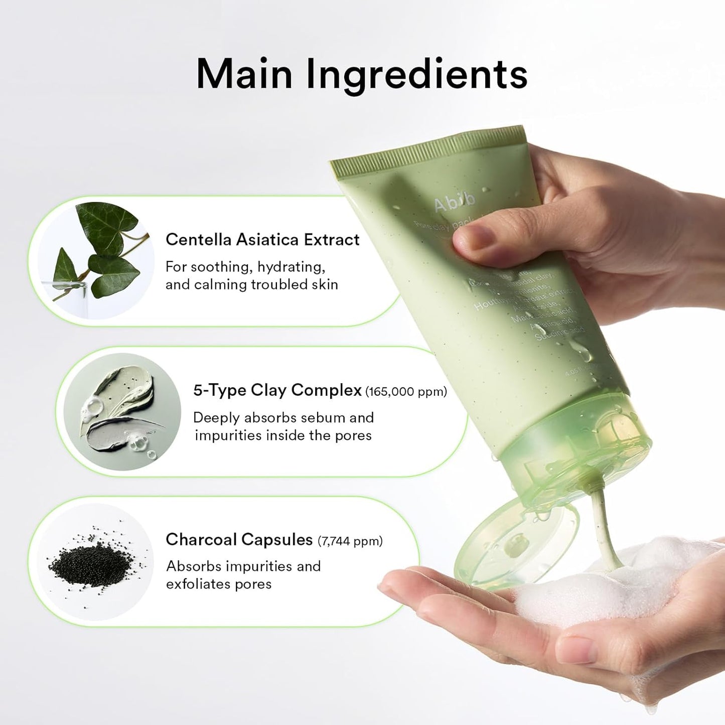ABIB Pore Clay Pack Cleanser Heartleaf Charcoal Foam [120ml]