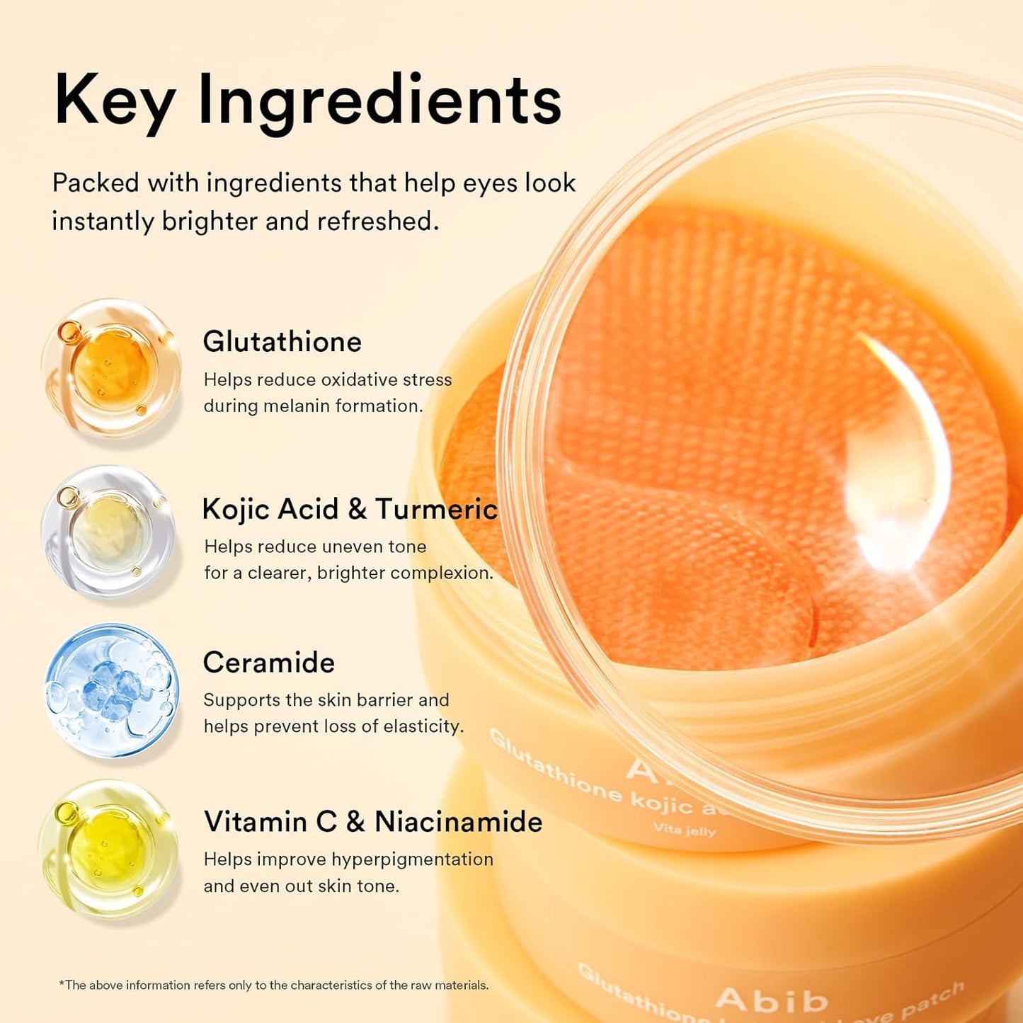 ABIB Glutathione Kojic Acid Eye Patches [60 Patches]