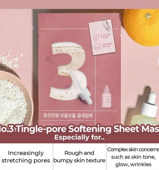 Numbuzin - No. 3 Tingle-Pore Softening Sheet Mask