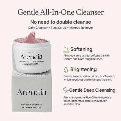 Arencia Fresh Royal Rosehip Rice Mochi Cleanser 120g