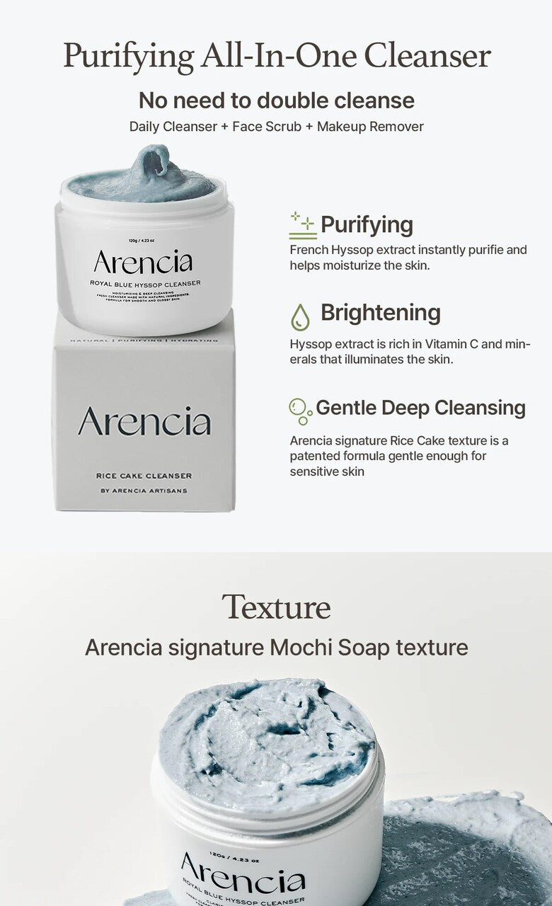 Arencia Fresh Royal Blue Hyssop Cleanser 120g