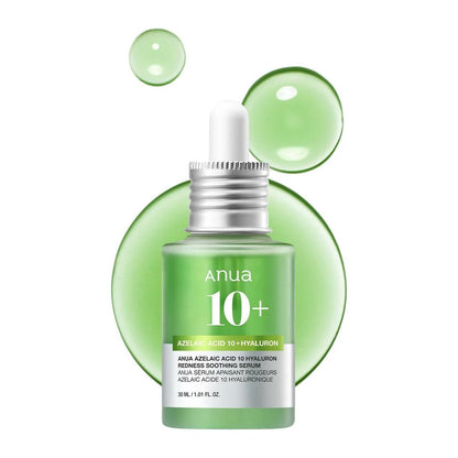 Anua 10+ | Azelaic Acid 10+ Hyaluron | Redness Soothing Serum 1.01 Fl Oz - 30ml PRE ORDER #2, est arrival March 30th 2025