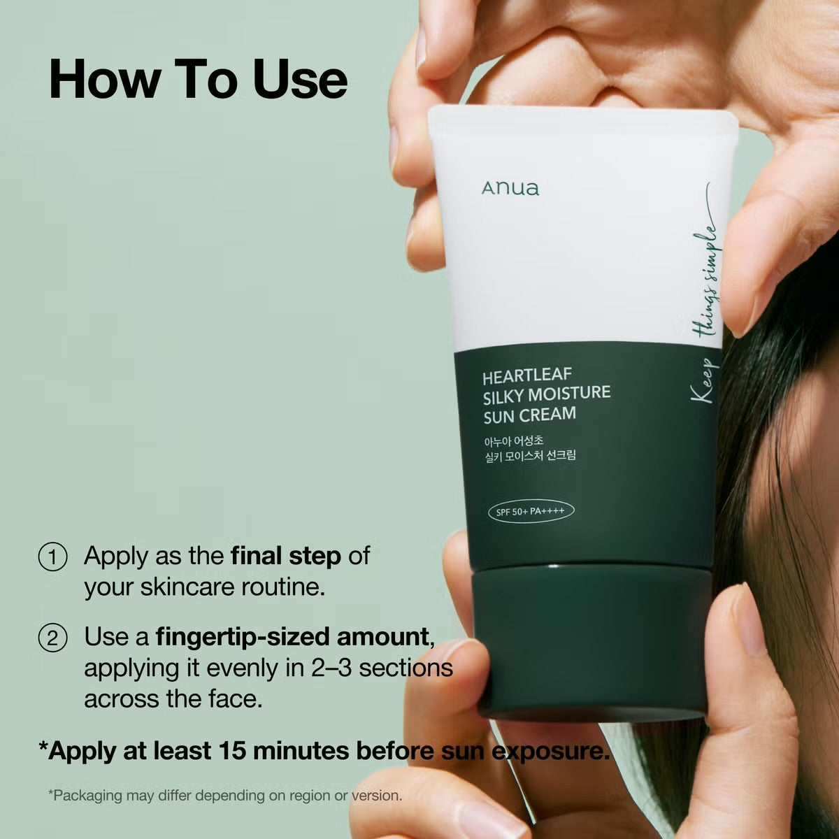 Anua Heartleaf Silky Moisture Sun Cream