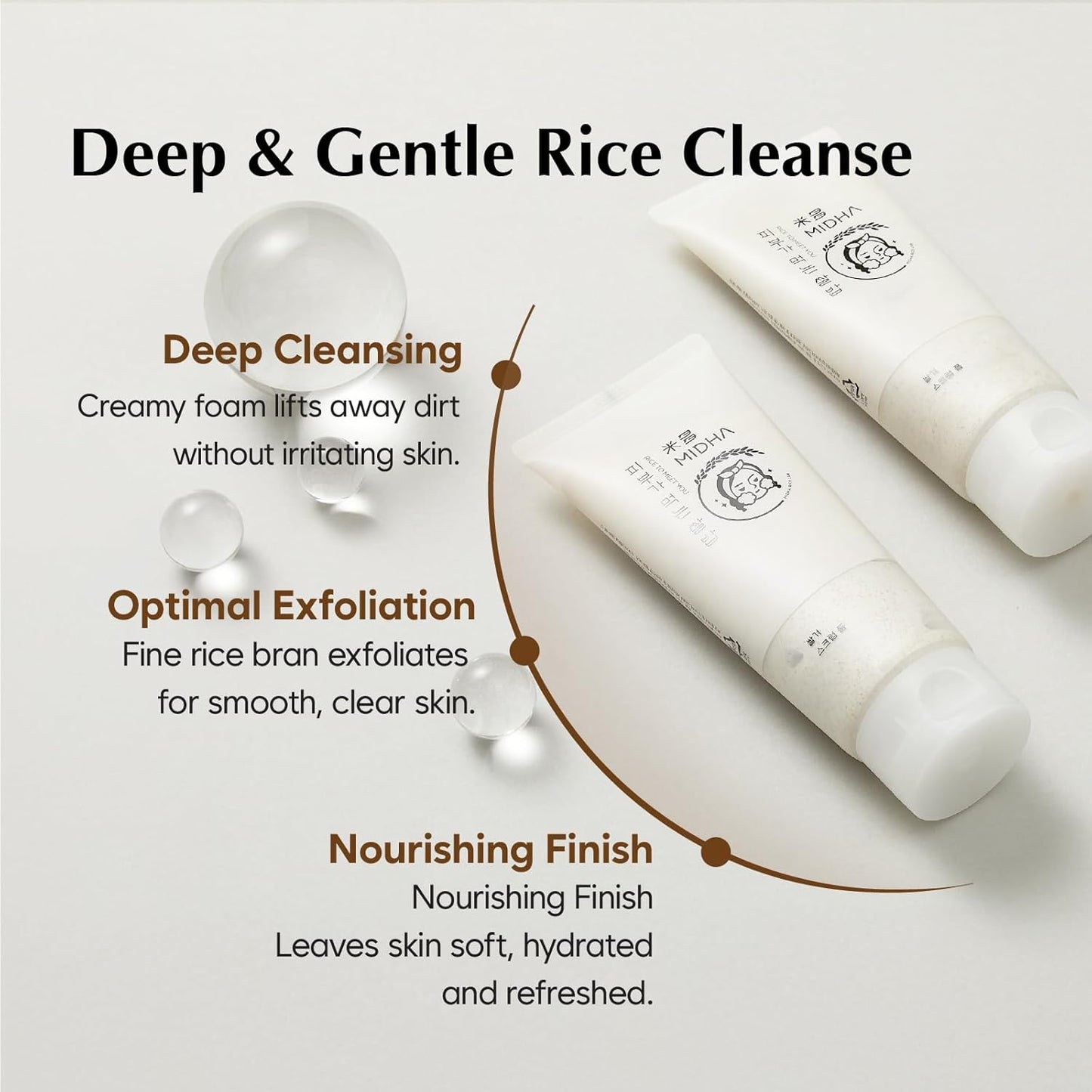 Midha Rice Bran Scrub Foam 150ml