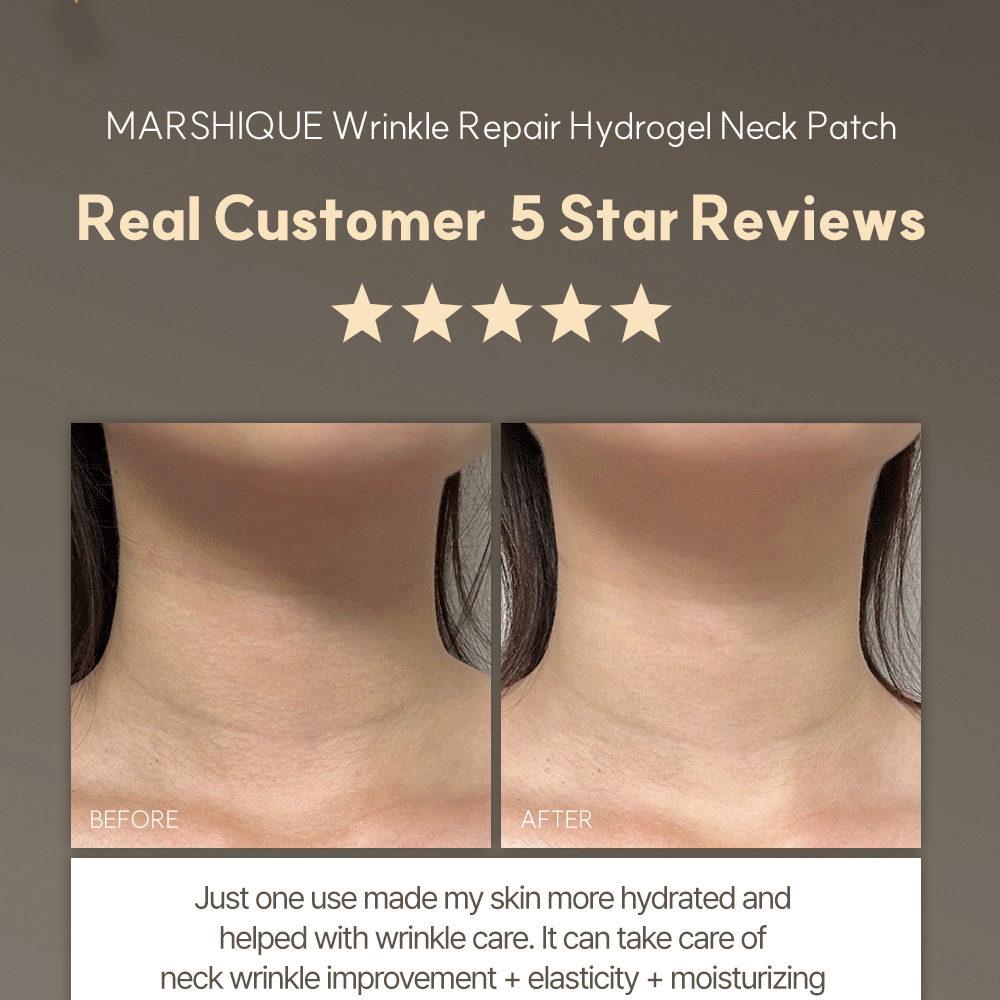 Marshique Wrinkle Repair Hydrogel Neck Patch [4 Sheets]