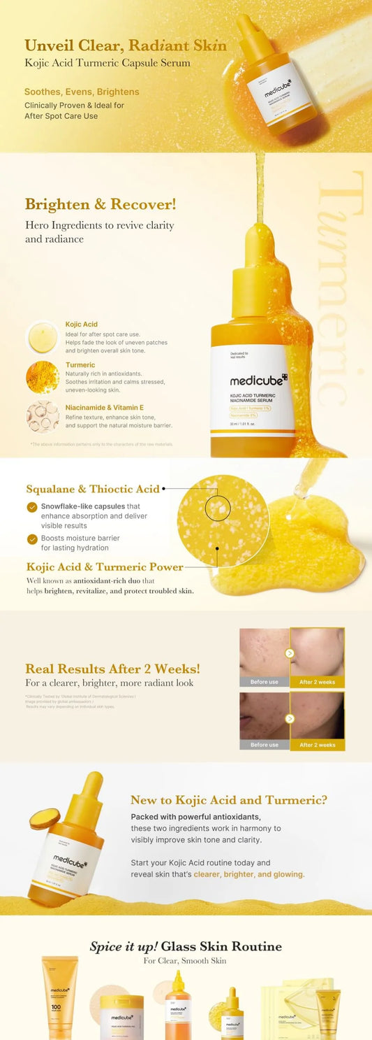 Medicube Kojic Acid Turmeric Niacinamide Serum 30ml