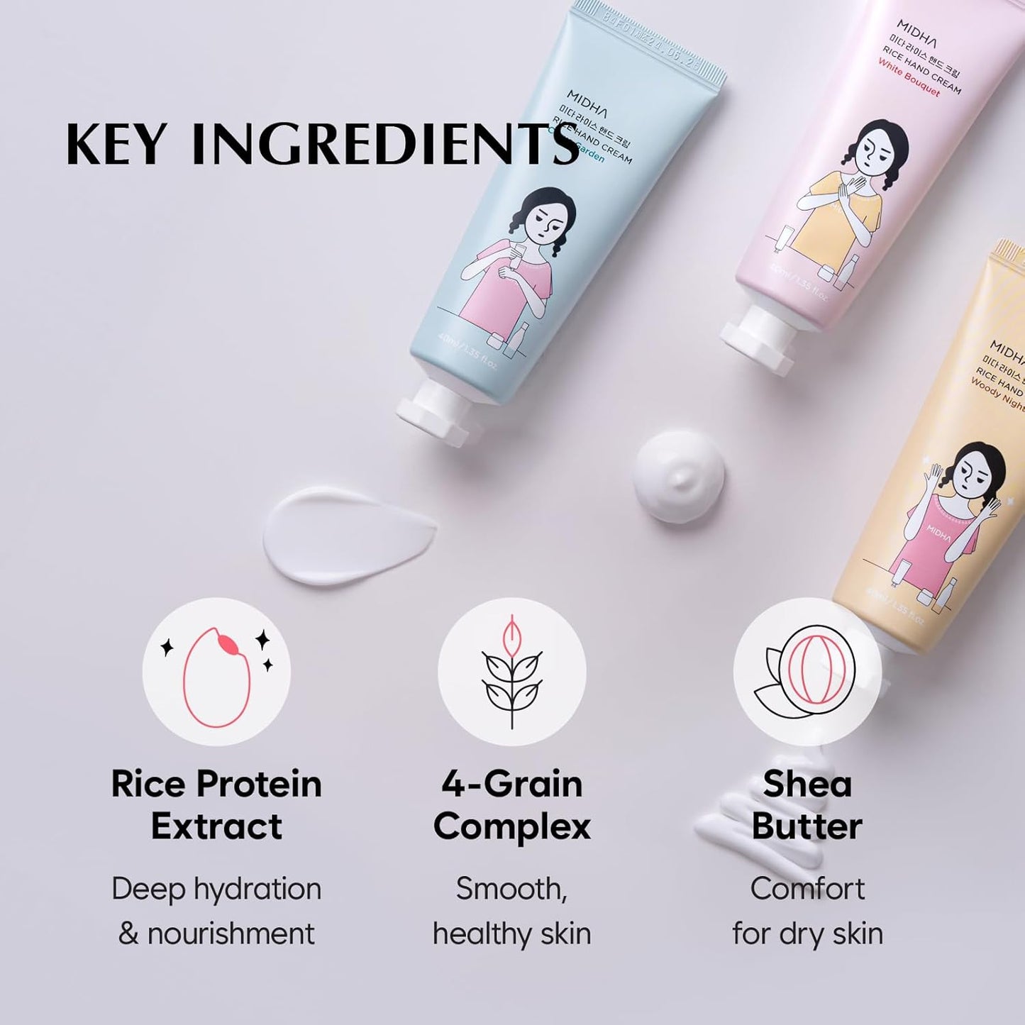 MIDHA Rice Handcream Discovery Set (3 x 40ml)