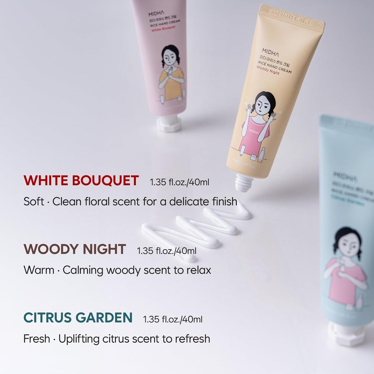 MIDHA Rice Handcream Discovery Set (3 x 40ml)