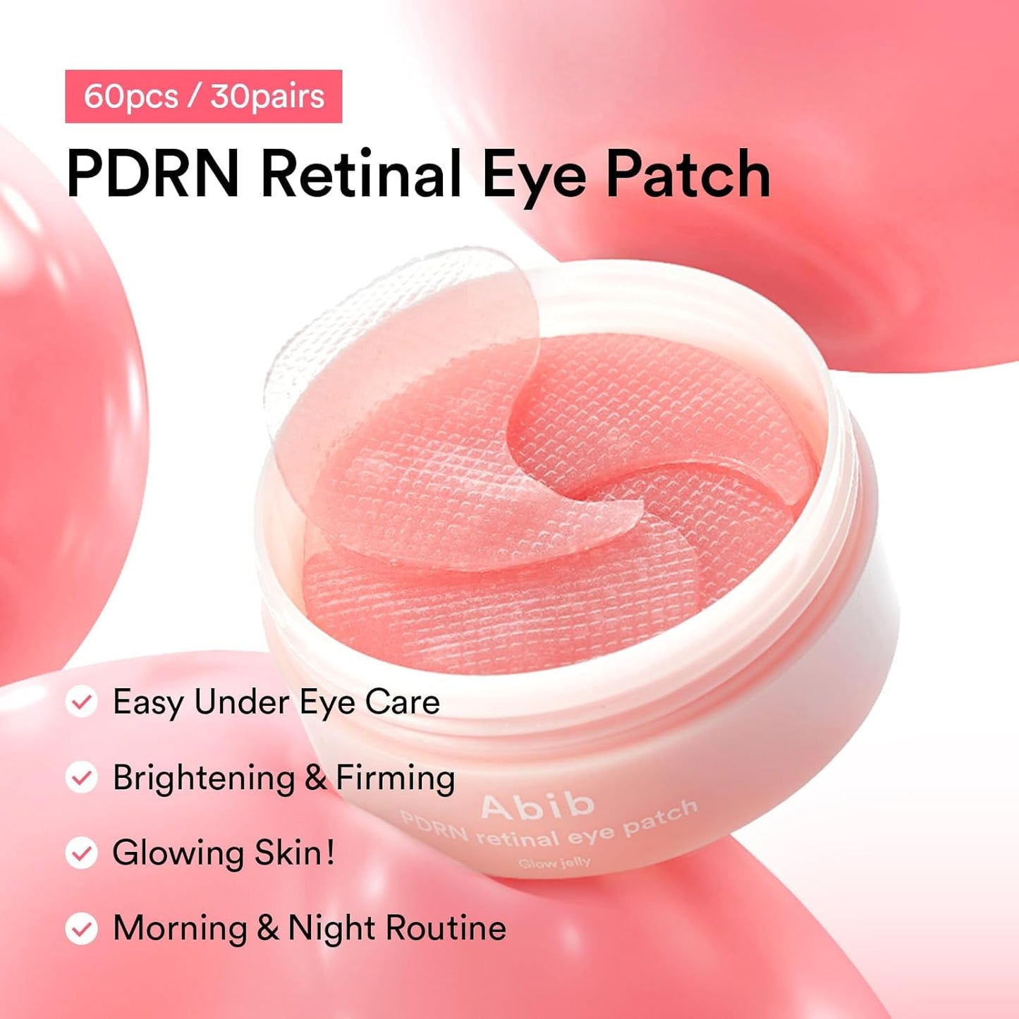 Abib PDRN Retinal Eye Patch Glow Jelly  [60 Patches]
