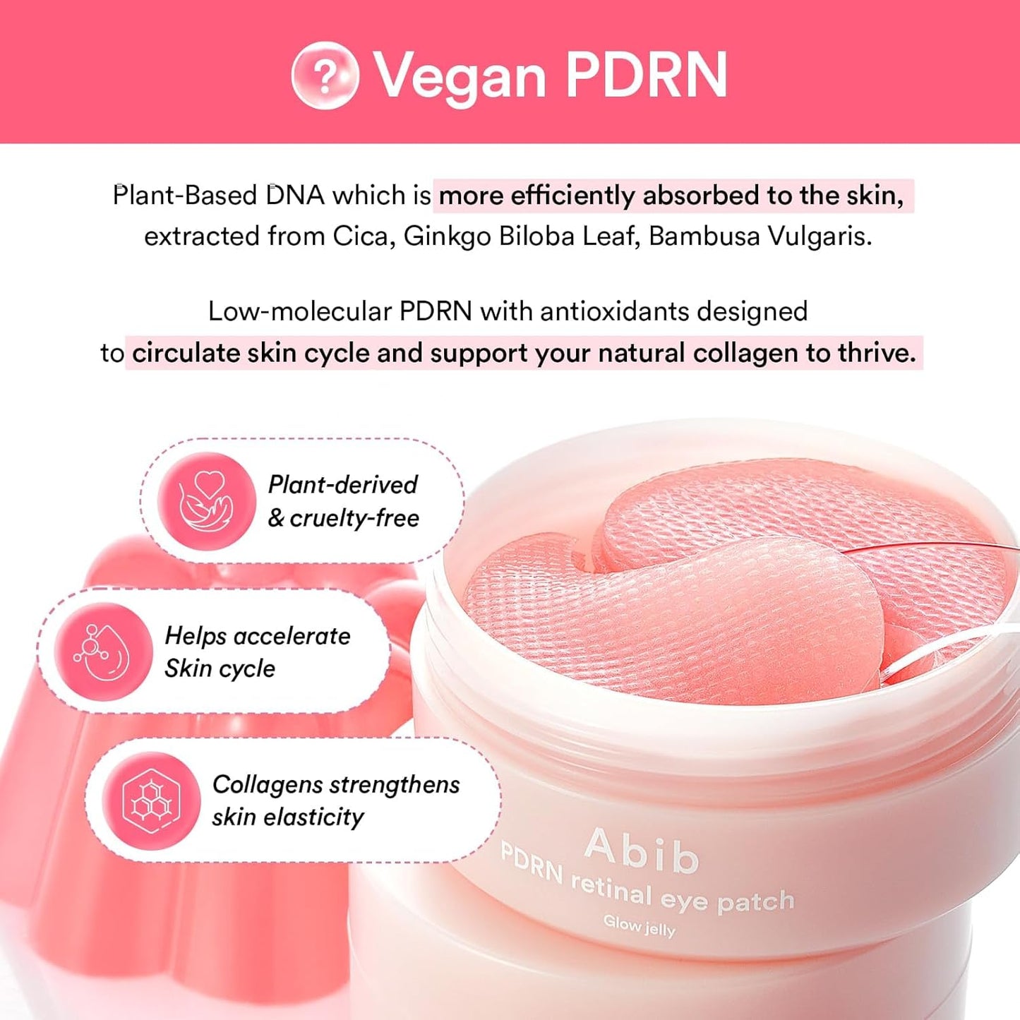 Abib PDRN Retinal Eye Patch Glow Jelly  [60 Patches]